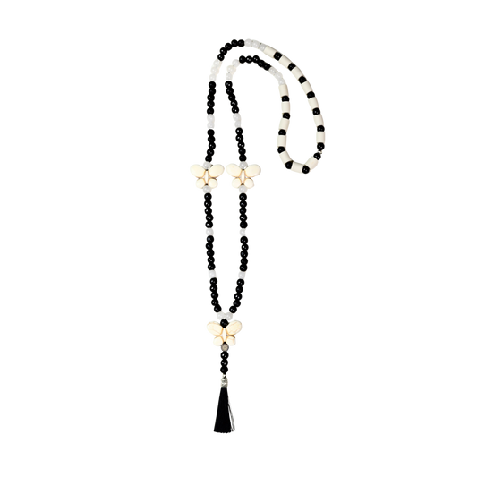 Halsband med Naturpärlor & Bergkristall