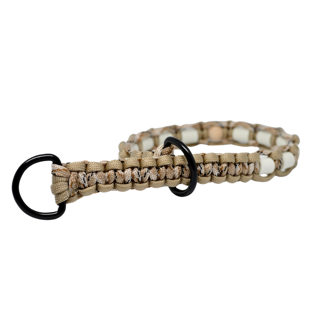 Djurhalsband med D-ring – Sand Camo