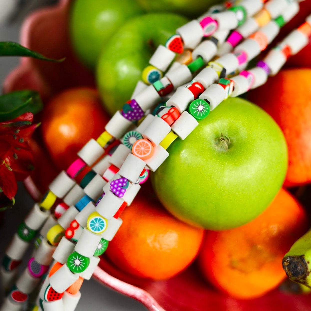 Frukt & grönsakssträng med fruktpärlor