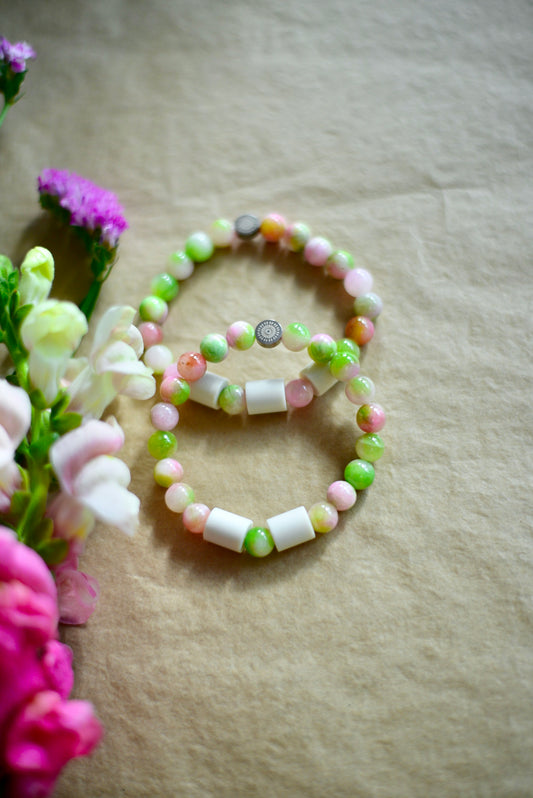 Grön/rosa persisk kalcedon