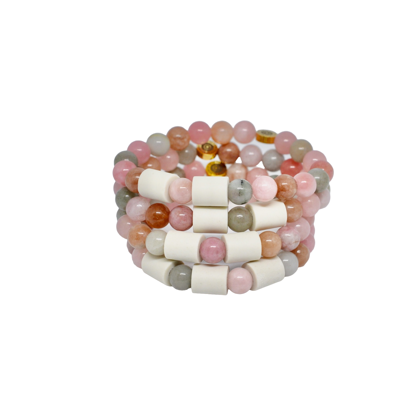 Kalcedon med Naturpärlor 8mm