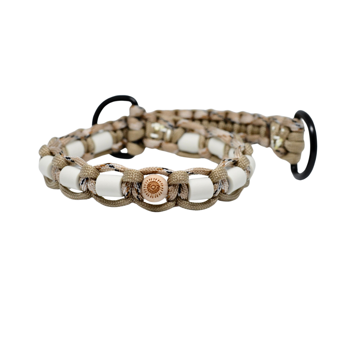 Djurhalsband med D-ring – Sand Camo