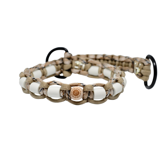 Djurhalsband med D-ring – Sand Camo