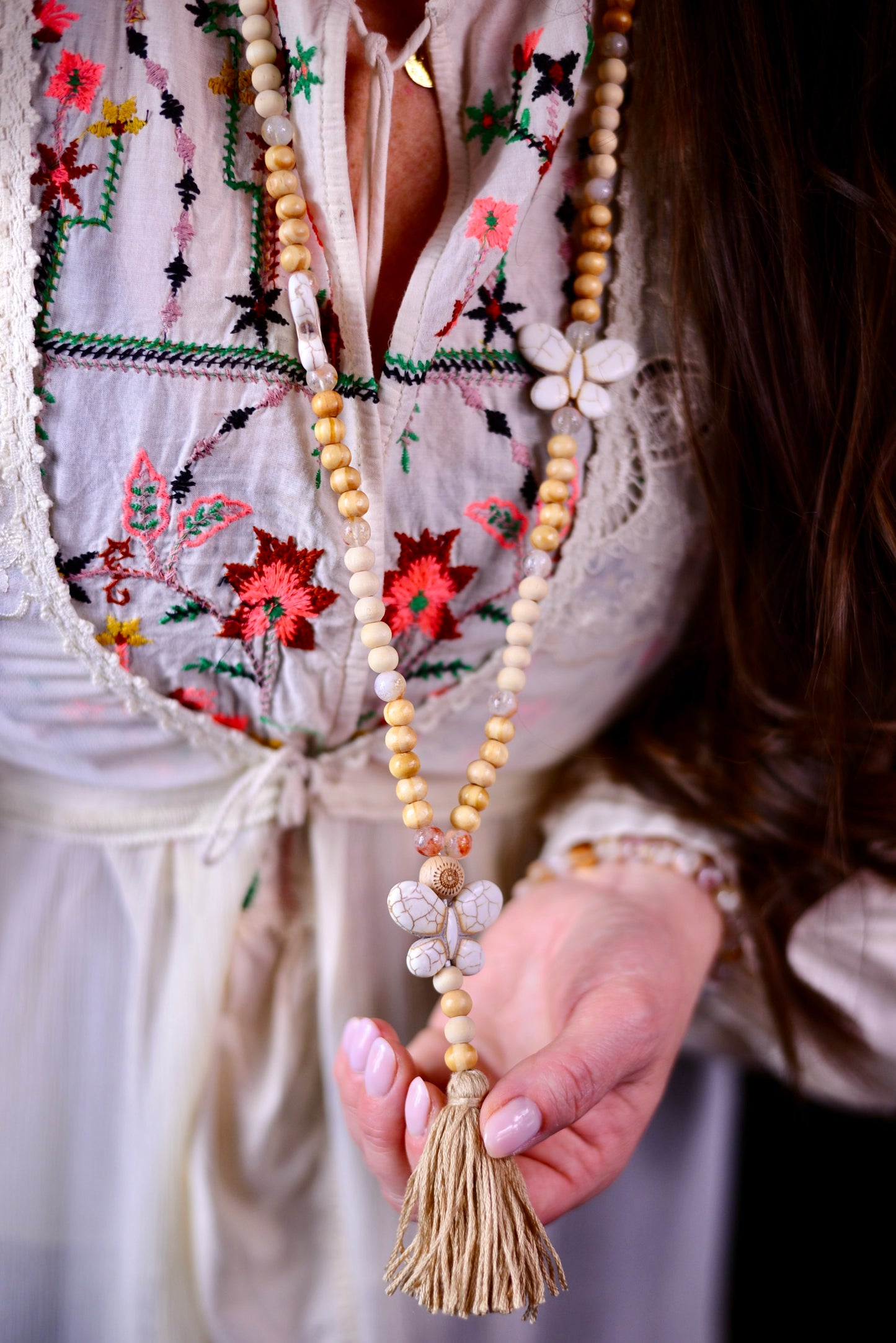 Halsband med Naturpärlor & Citrin