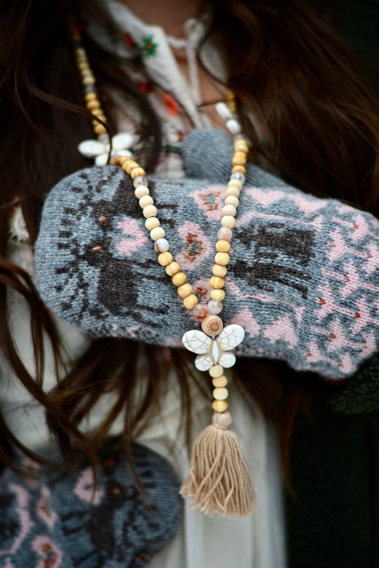 Halsband med Naturpärlor & Citrin