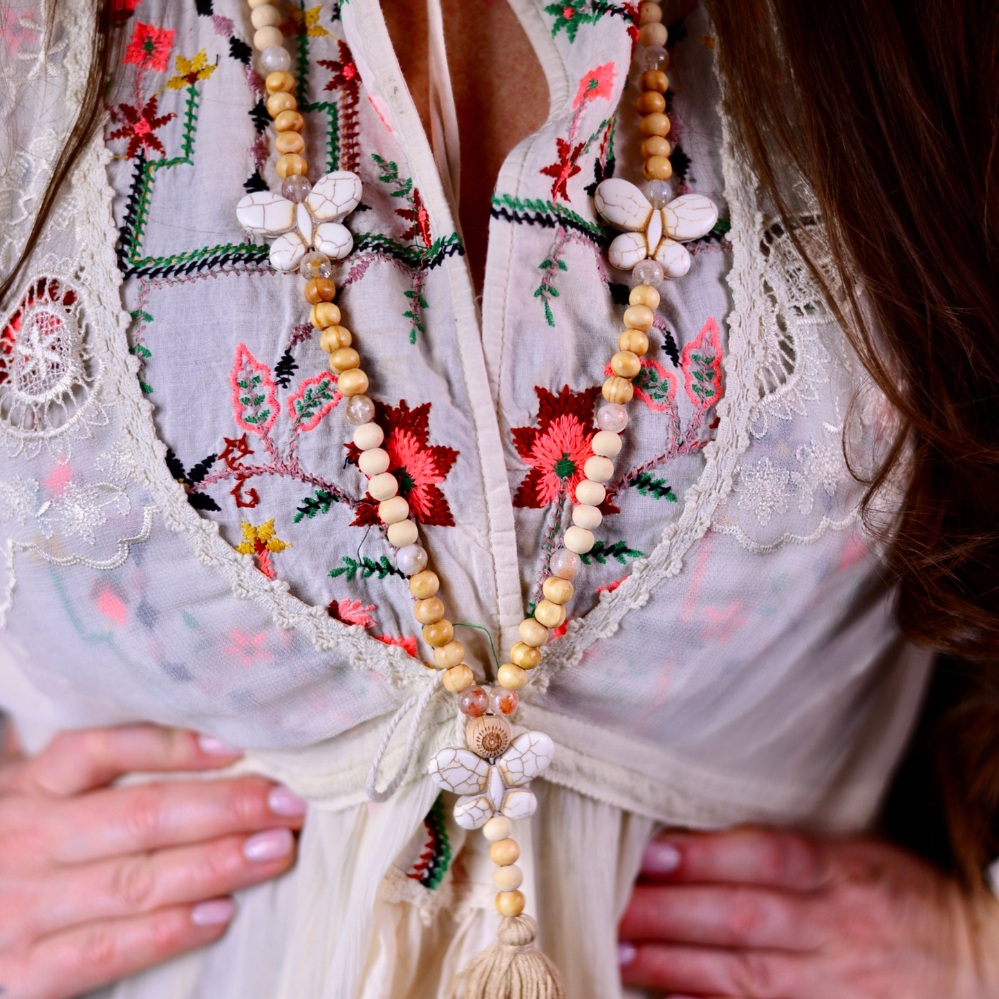 Halsband med Naturpärlor & Citrin