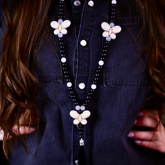 Halsband med Naturpärlor & Bergkristall